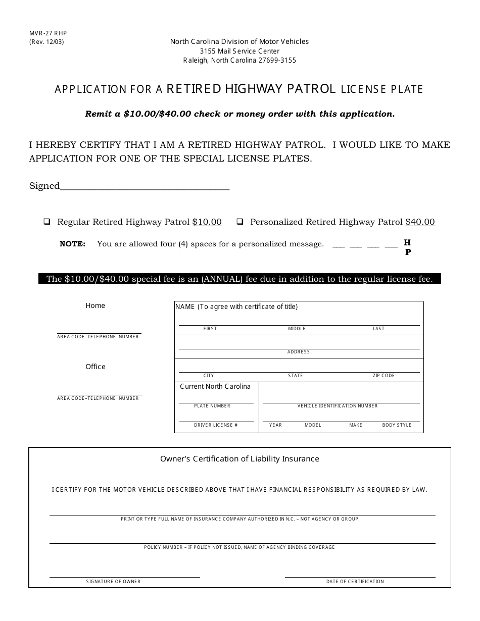 Form Mvr 27 Download Fillable Pdf Or Fill Online Vehi vrogue.co
