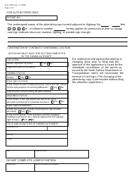 Form SFN10051 Outdoor Advertising Permit and Alteration Application - North Dakota, Page 2