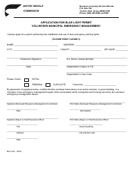 Form BLC-54C Application for Blue Light Permit Volunteer Municipal Emergency Management - New Jersey, Page 2