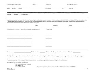 Form DSMV597 Program Self Assessment Tool - New Hampshire, Page 10