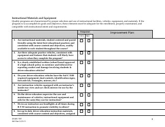 Form DSMV597 Program Self Assessment Tool - New Hampshire, Page 3