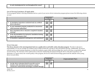 Form DSMV597 Program Self Assessment Tool - New Hampshire, Page 4