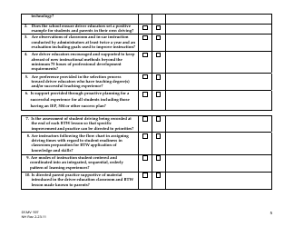 Form DSMV597 Program Self Assessment Tool - New Hampshire, Page 5