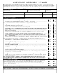 Document preview: Form DSMV609 Application for Military Skills Test Waiver - New Hampshire