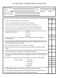 Document preview: Form DSMV488 School Bus Loading Zone Evaluation - New Hampshire