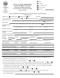 Form RDMV710 Application for Automotive Recycling Dealer Registration - New Hampshire, Page 3