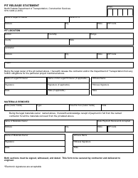 Document preview: Form SFN14486 Pit Release Statement - North Dakota
