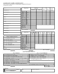 Form SFN9987 Aggregate Sample Worksheet - North Dakota