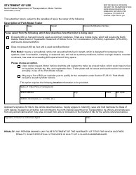 Document preview: Form SFN59689 Statement of Use - North Dakota