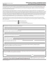 Document preview: Form DOH-2557 Authorization for Release of Health Information & Confidential HIV-Related Information - New York