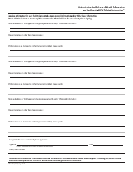 Form DOH-2557 Authorization for Release of Health Information &amp; Confidential HIV-Related Information - New York, Page 3