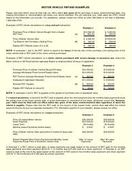 Application for Refund - Motor Vehicles and Trailers - Manitoba, Canada, Page 2