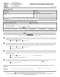 Form WC-147 &quot;Request for Records Inspection&quot; - New Jersey