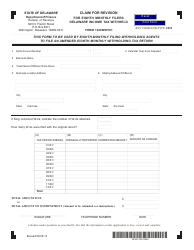Form 1049W89701 Claim for Revision for Eighth Monthly Filers Delaware Income Tax Withheld - Delaware
