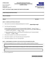 Document preview: Form 6401-HMC Application and Election for a Headquarters Management Corporation Business License - Delaware