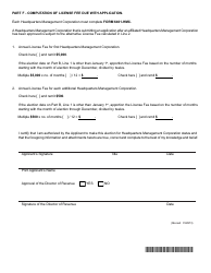 Form 6401-HMC Application and Election for a Headquarters Management Corporation Business License - Delaware, Page 4