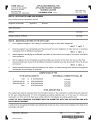 Form 1268-LA2 Application/Renewal for Affiliated Finance Company Business License - Delaware