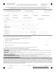 Form 1801AC 0009 Application and Computation Schedule for Claiming Delaware Land &amp; Historic Resource Conservation Tax Credits - Delaware
