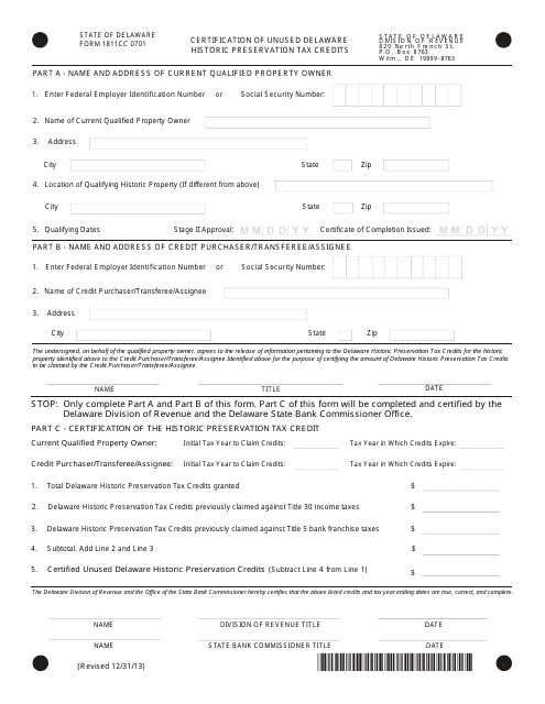 Form 1811CC 0701  Printable Pdf