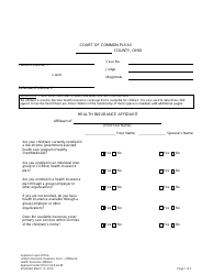 Document preview: Affidavit 4 Health Insurance Affidavit - Ohio