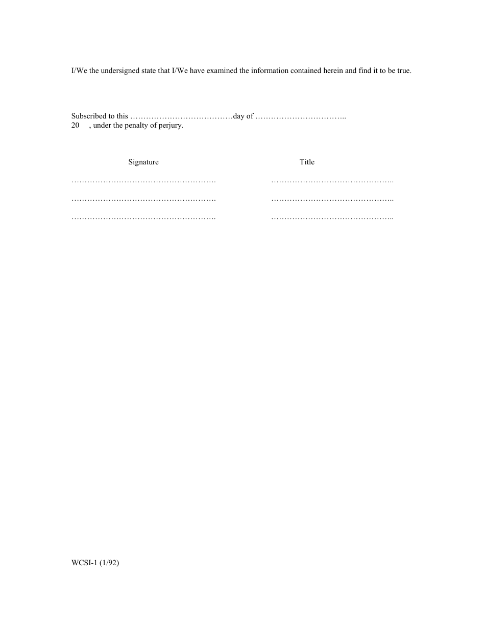 Form WCSI-1 Guarantee Proposal - New Hampshire, Page 3