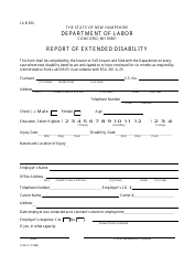 Form 74 WCA &quot;Report of Extended Disability&quot; - New Hampshire