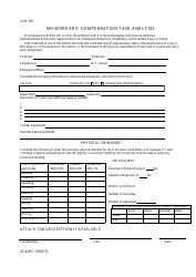 Form 23-B WC &quot;Nh Workers' Compensation Task Analysis&quot; - New Hampshire