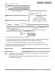 Form 10340 &quot;Application for Judgment Pursuant to N.j.s.a. 54:3-26&quot; - New Jersey