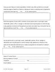 Employee Leasing Renewal Application - New Hampshire, Page 2