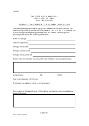 Form WCSI-1 Workers&#039; Compensation Self-insurance Application - New Hampshire