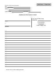 Document preview: Form 10330 Complaint Additional Information Sheet - New Jersey