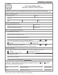 Form 10332 &quot;Mandatory Settlement Conference Report&quot; - New Jersey