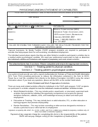 DFA Form 752 &quot;Physician/Psychologist Statement of Capabilities&quot; - New Hampshire