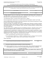 Form 752A Authorization for Release of Protected Health Information for the Use and Disclosure of Individually Indentifiable Health Information - New Hampshire, Page 2