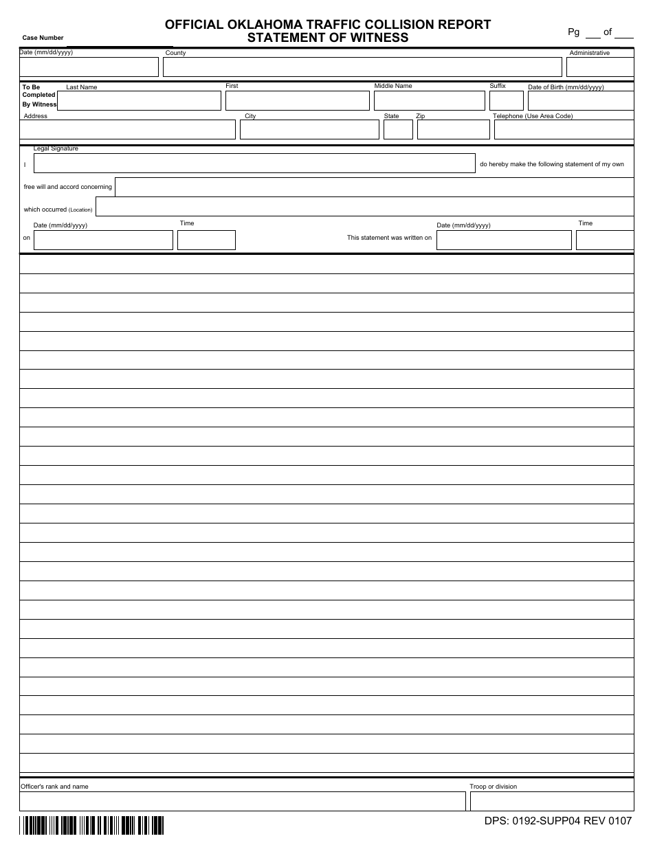 Form DPS:0192 Supplement 4 - Fill Out, Sign Online and Download ...