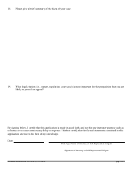 Form 10498 Application for Permission to File Emergent Motion - New Jersey, Page 5