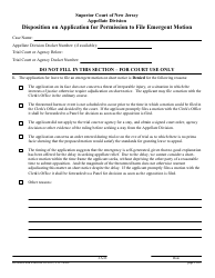 Form 10498 Application for Permission to File Emergent Motion - New Jersey, Page 6