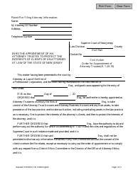Document preview: Form 11406 Order for Appointment of Attorney -trustee - New Jersey