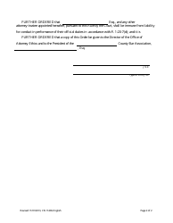 Form 11406 Order for Appointment of Attorney -trustee - New Jersey, Page 2