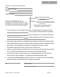 Document preview: Form 11407 Verified Petition for Appointment of Attorney -trustee - New Jersey