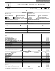 Form 11269 Foreclosure Mediation Financial Worksheet - New Jersey