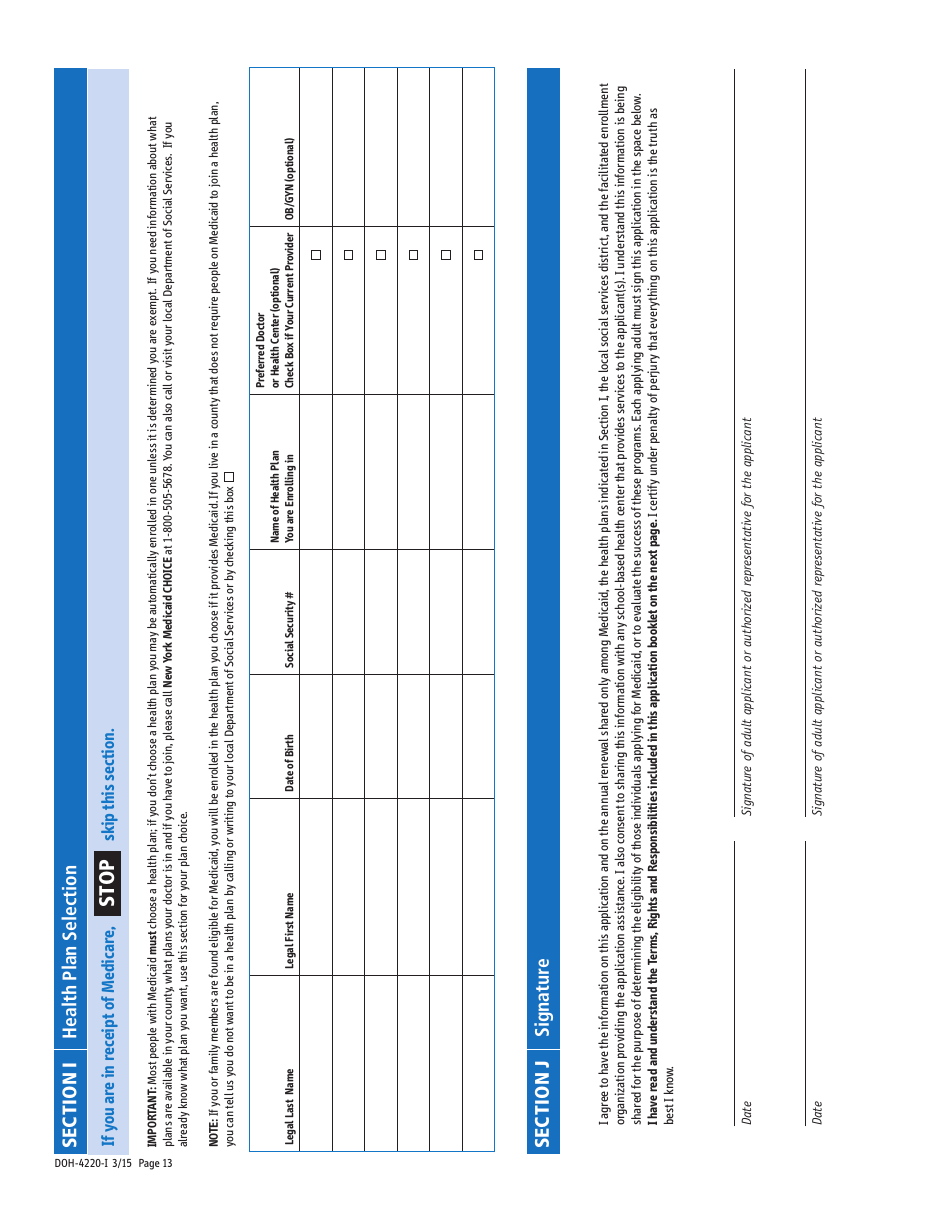 Form Doh 4220 Fill Out Sign Online And Download Printable Pdf New York Templateroller 6691