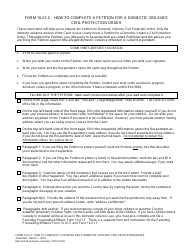 Instructions for Form 10.01-D &quot;Petition for Domestic Violence Civil Protection Order&quot; - Ohio