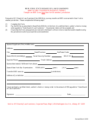 Document preview: Form I Mbe Score Transfer Request Form - New York