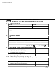 Form PA-61 Inconsistent Use Penalty on Conservation Restriction Land - New Hampshire