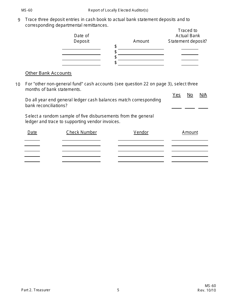Form MS-60 Report of Locally Elected Auditor(S) - New Hampshire, Page 14