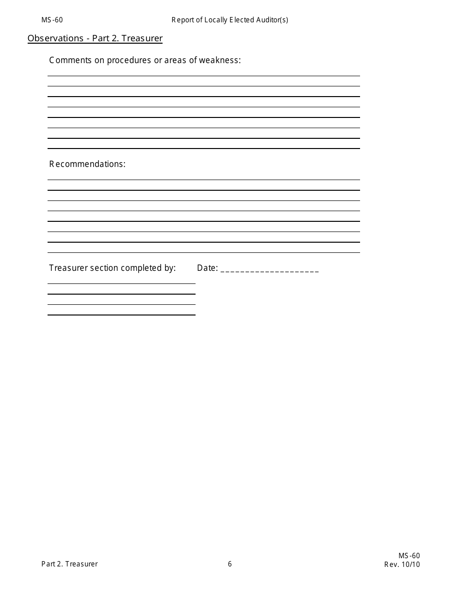 Form MS-60 Report of Locally Elected Auditor(S) - New Hampshire, Page 15