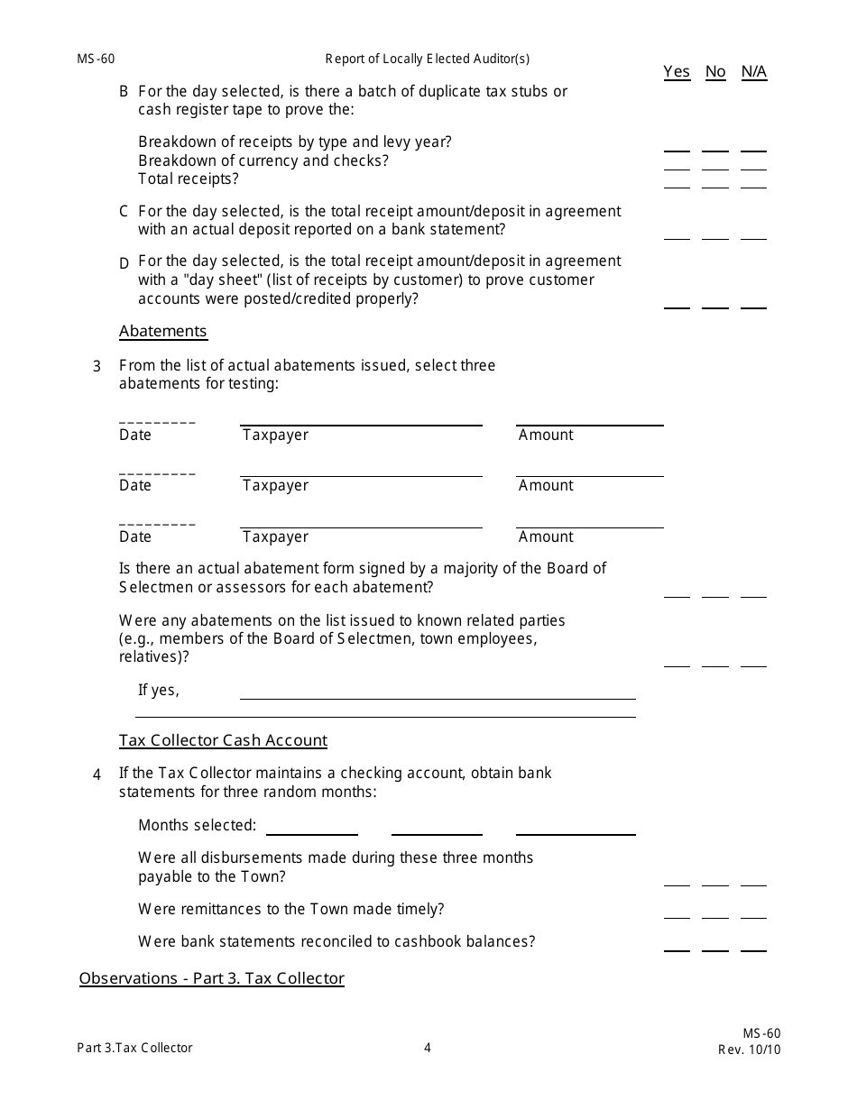 Form MS-60 Report of Locally Elected Auditor(S) - New Hampshire, Page 19