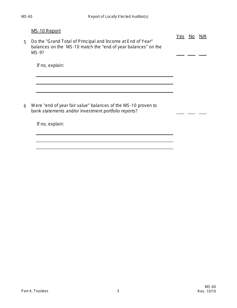 Form MS-60 Report of Locally Elected Auditor(S) - New Hampshire, Page 23