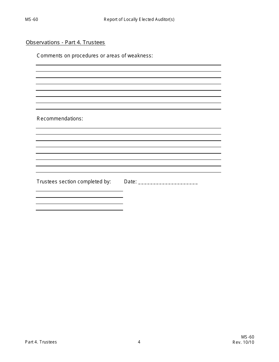 Form MS-60 Report of Locally Elected Auditor(S) - New Hampshire, Page 24